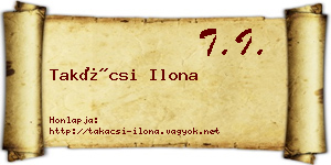 Takácsi Ilona névjegykártya