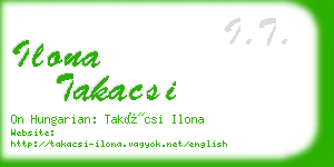 ilona takacsi business card